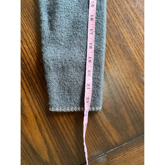 Lucidity Wool Blazer Grey Floral Embroidered Snap Button Pockets Boho Fairy S - Picture 11 of 11